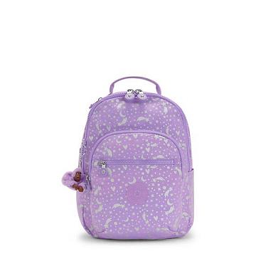 Kipling Seoul Small Printed Tablet Rygsække Lilla | DK 1613VR